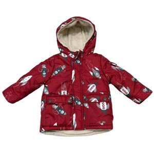 Wippette Kids Red Rocket Ship Coat Jacket Size 12M
